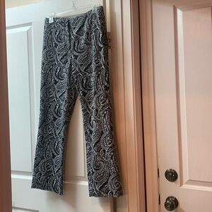 Black and white paisley print